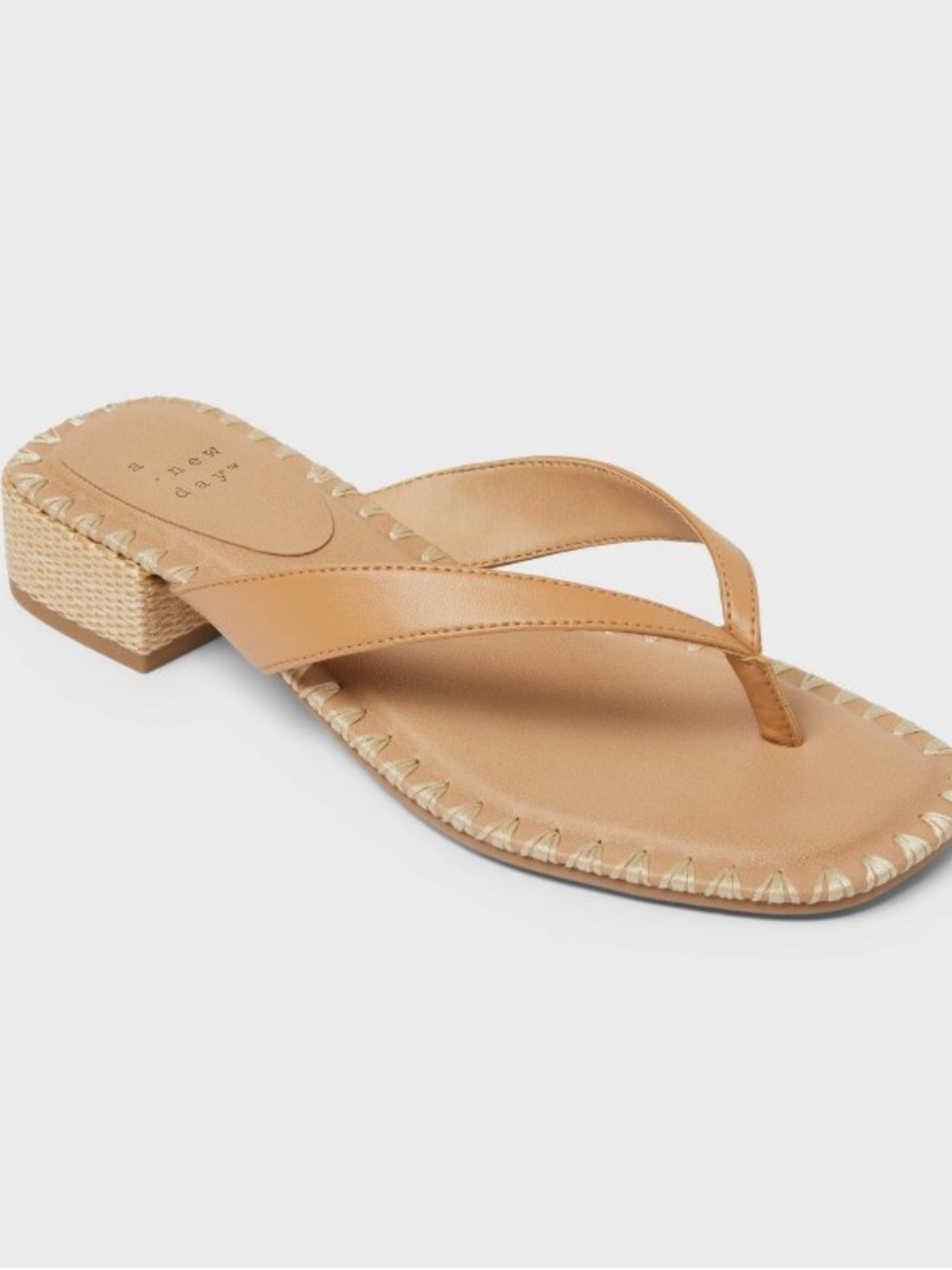 a new day Tan Women's Thong Sandals with Contrast Stitch Trim - Picture 5 of 5